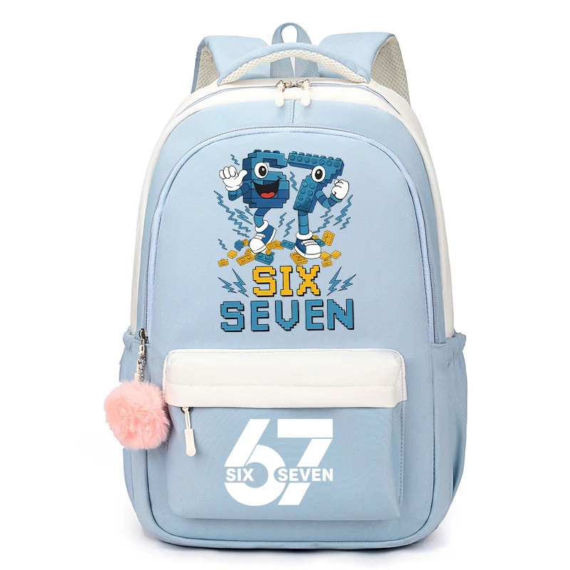 Steal A Brainrot Backpacks Game 67 Six Seven Große Schultaschen Cartoon-Büchertaschen Schultertaschen für Jungen und Mädchen Schreibwaren Geschenk