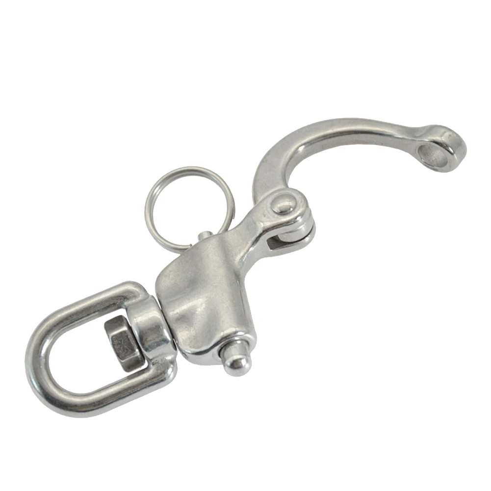 #14S Stainless Steel Swivel Shackle Quick Release Boat Anchor Chain,Swivel Snap Hook,(Silver)