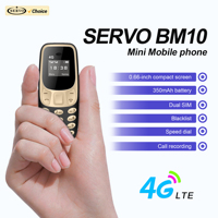 SERVO BM10 LTE Mini Mobile Phone 4G Dual SIM Card Speed Dial Call Recording MP3 Player 0.66\