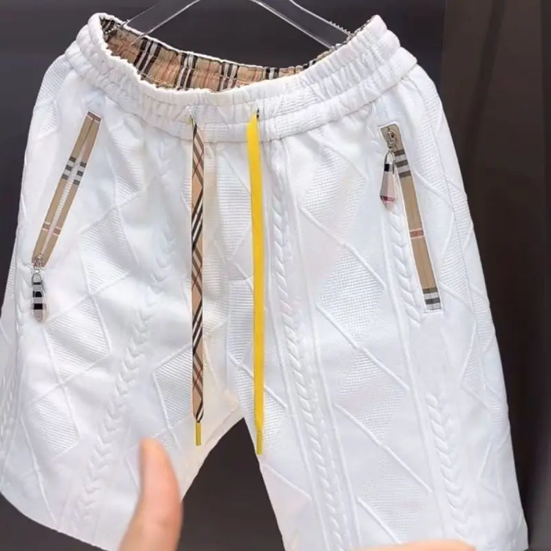 

Летняя модная тенденция, элитные атмосферные шорты, мужские и женские популярные брюки четырех четвертей, гонконгский стиль.