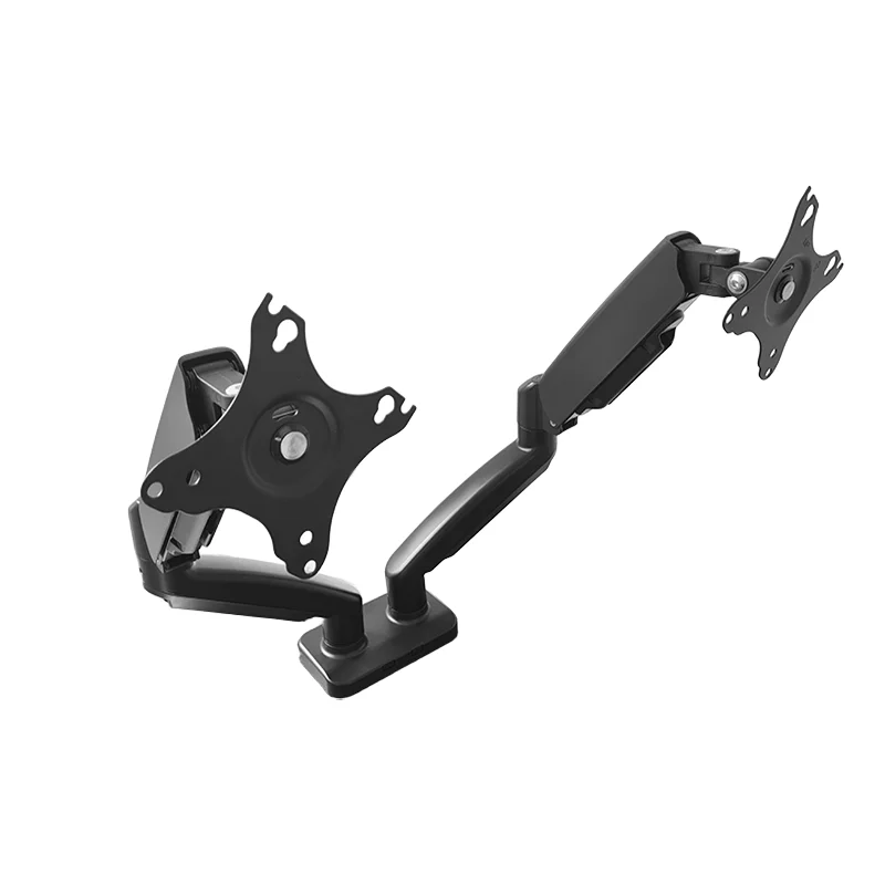 Office Multi-angle Adjustable Dual Monitor Arms Desktop Monitor Mount Effective Gas Spring Desktop Stand