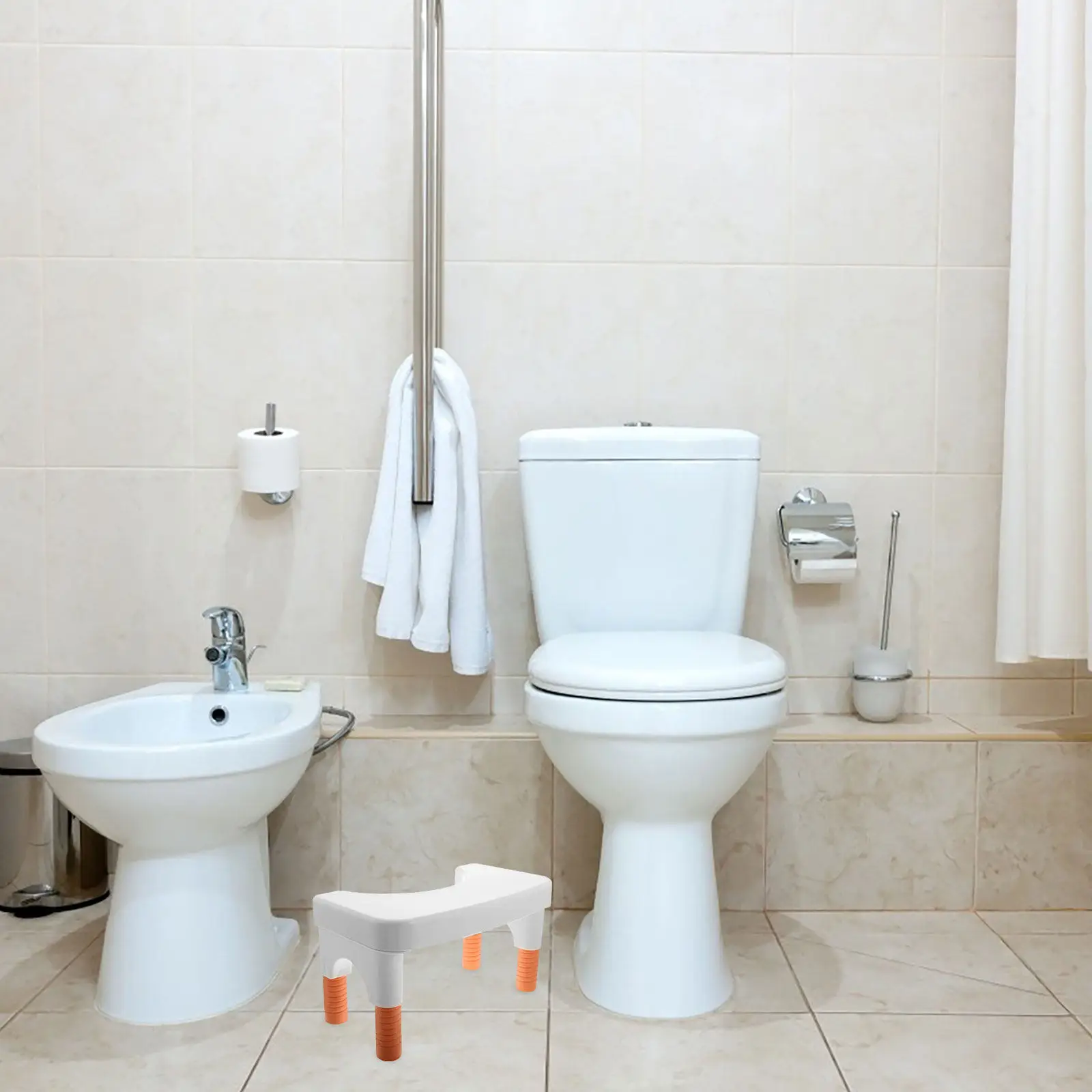 Adjustable Toilet Stool for Adults and Ergonomic Squatting Footrest Portable Bathroom Step Stool for Pooping Comfort