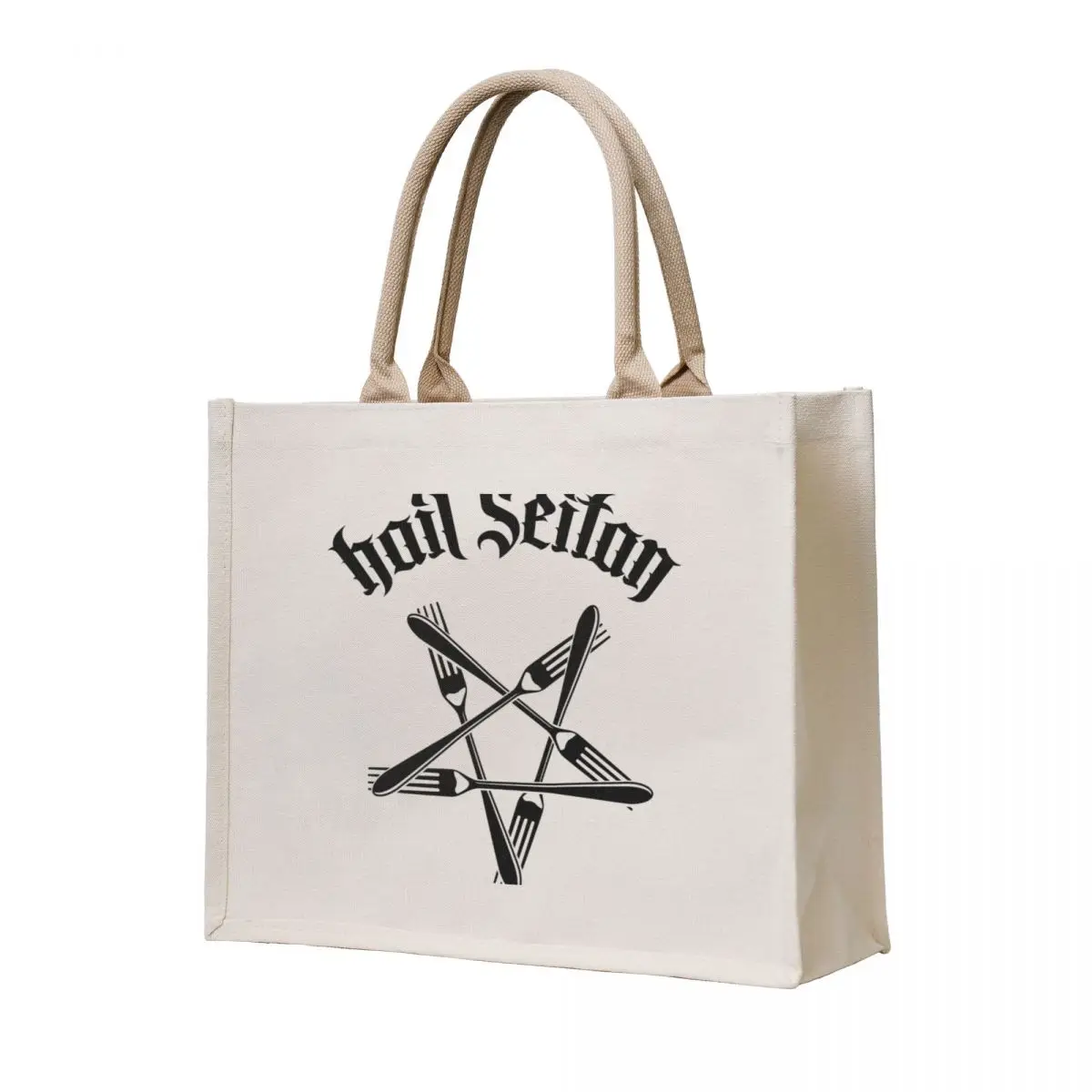 

Hail Seitan - Go vegan 1.2 (black) Tote Bag Women's bags handbag Women's beach bags