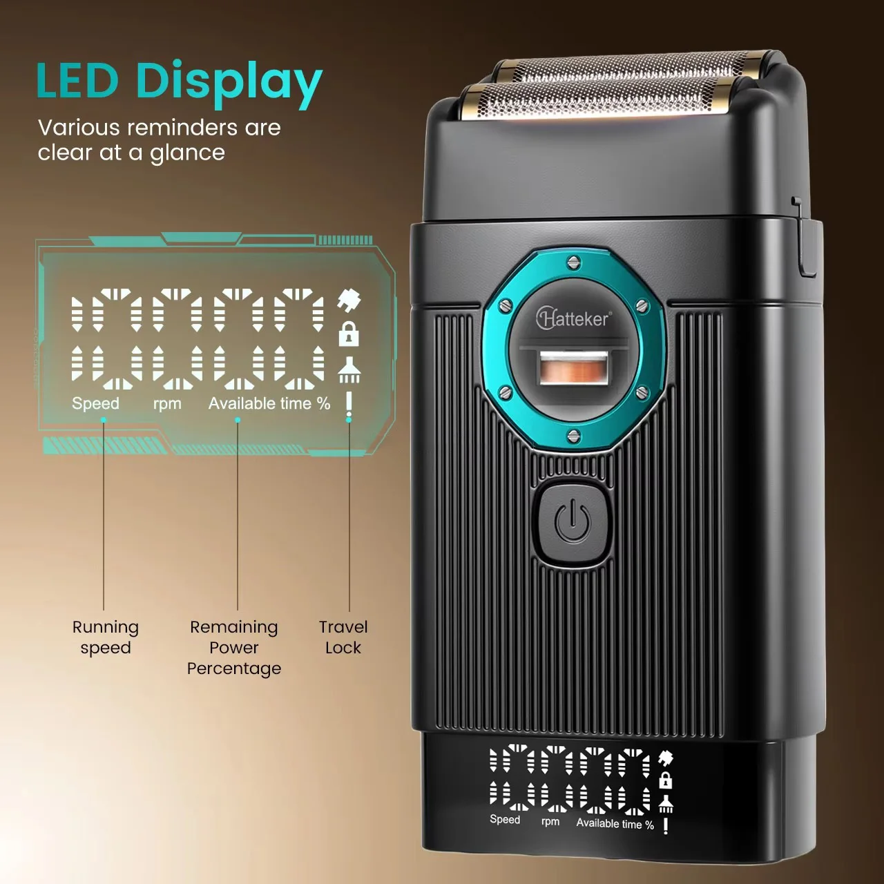 Professional Barber Double Foil Shaver 9000RPM Magnetic Levitation G86 Hair Trimmer Haircut Clipper with Base Extra Foil Head