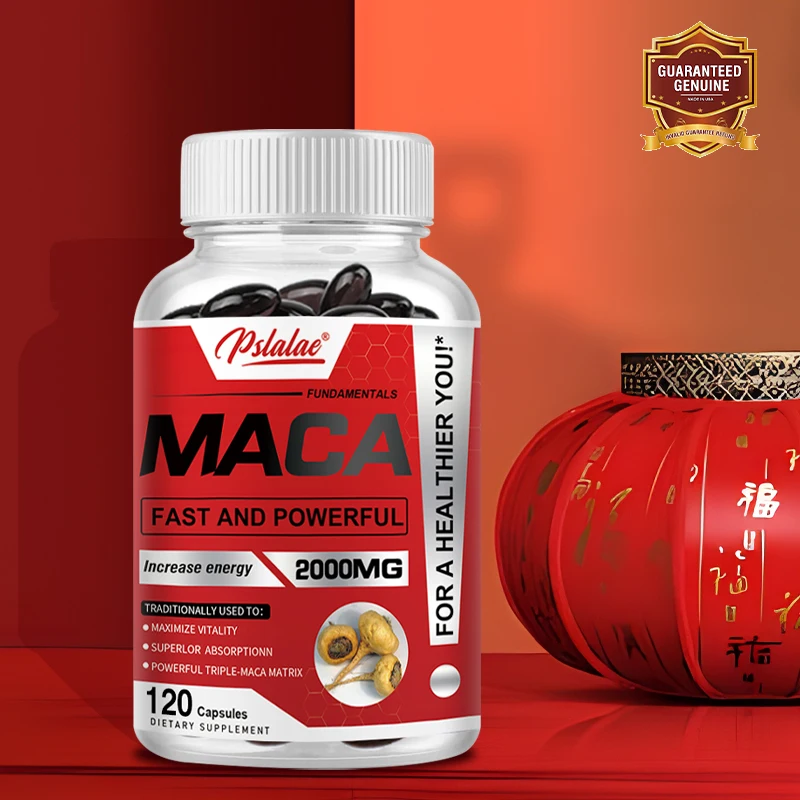 

Maca Root Capsules for Men and Women To Maximize Vitality and Performance Made with Black Maca, Red Maca and Yellow Maca Powders