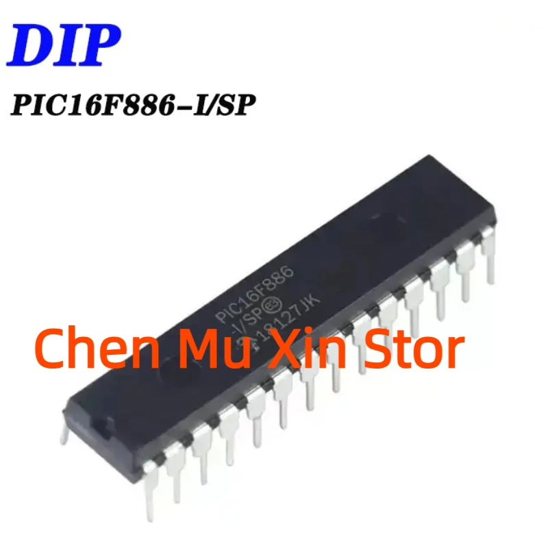 100% New&Original 50Pcs/Lot PIC16F886-I/SP PIC16F886ISP PIC16F886 16F886-I/SP DIP-28 In Stock