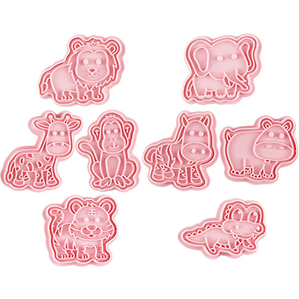 8 stampi riutilizzabili per biscotti animali, strumenti di cottura in plastica per torte, biscotti, cioccolato, pasticceria, decorazione, stampo per biscotti