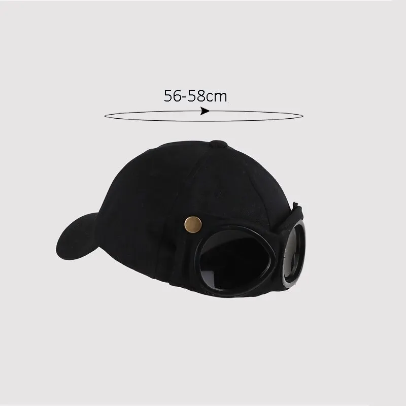 New Aviator Hat Summer Personality Glasses Baseball Cap Female Unisex Sunglasses Male Cap Baseballcap Boys Cap