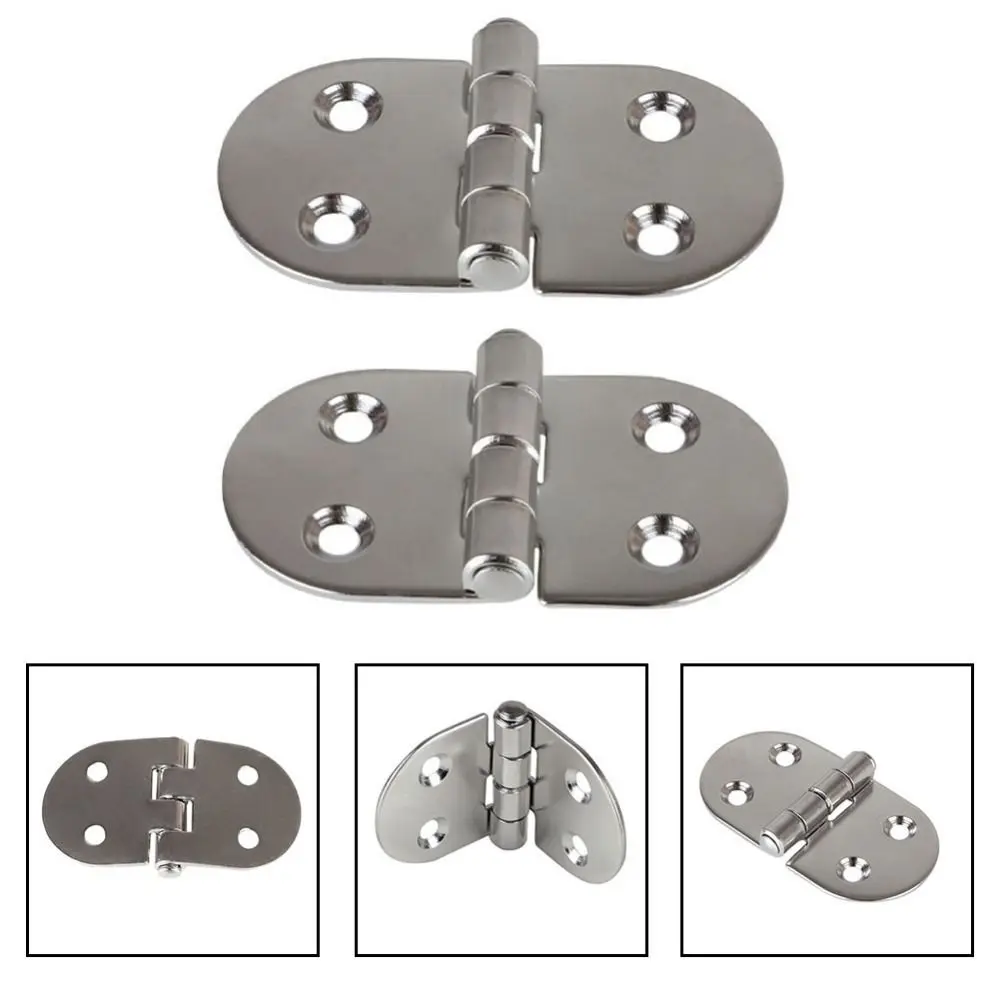 2Pcs Stainless Steel Heavy Duty Hatch Casting Hinge Thickness Corrosion Resistance Boat Hinge Easy Installation Rust-proof