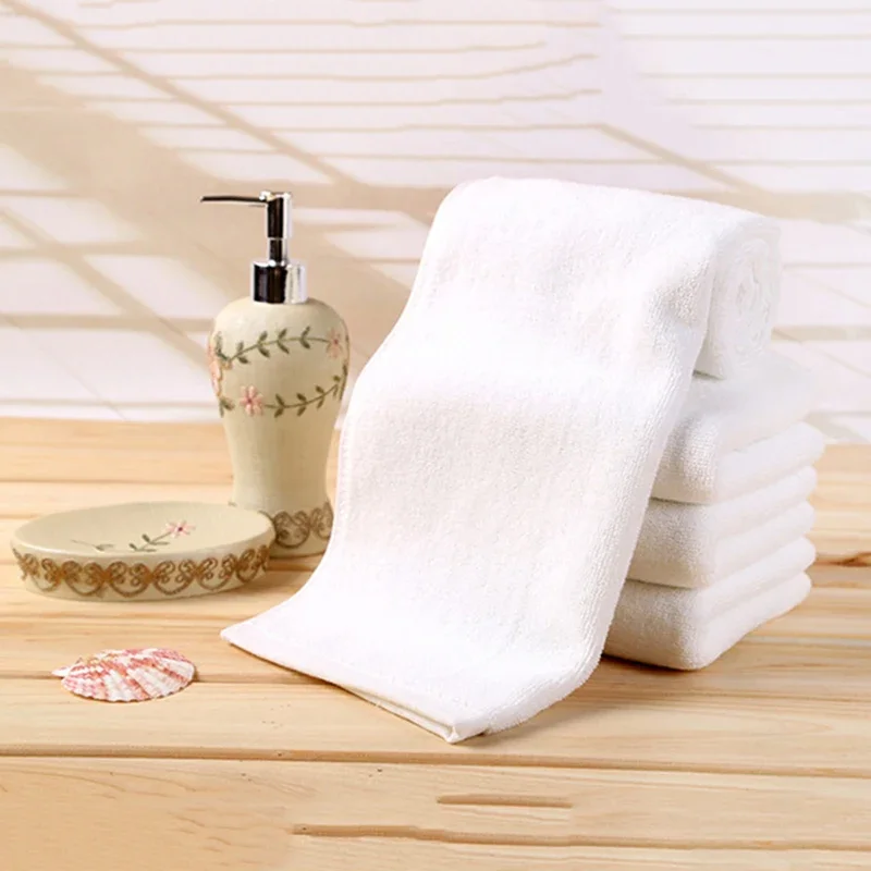 5-Pack 100% Cotton White Bath Towels - Soft Hotel Quality, Large Size for Men, Beach, Gym & Home  Dropshipping Available