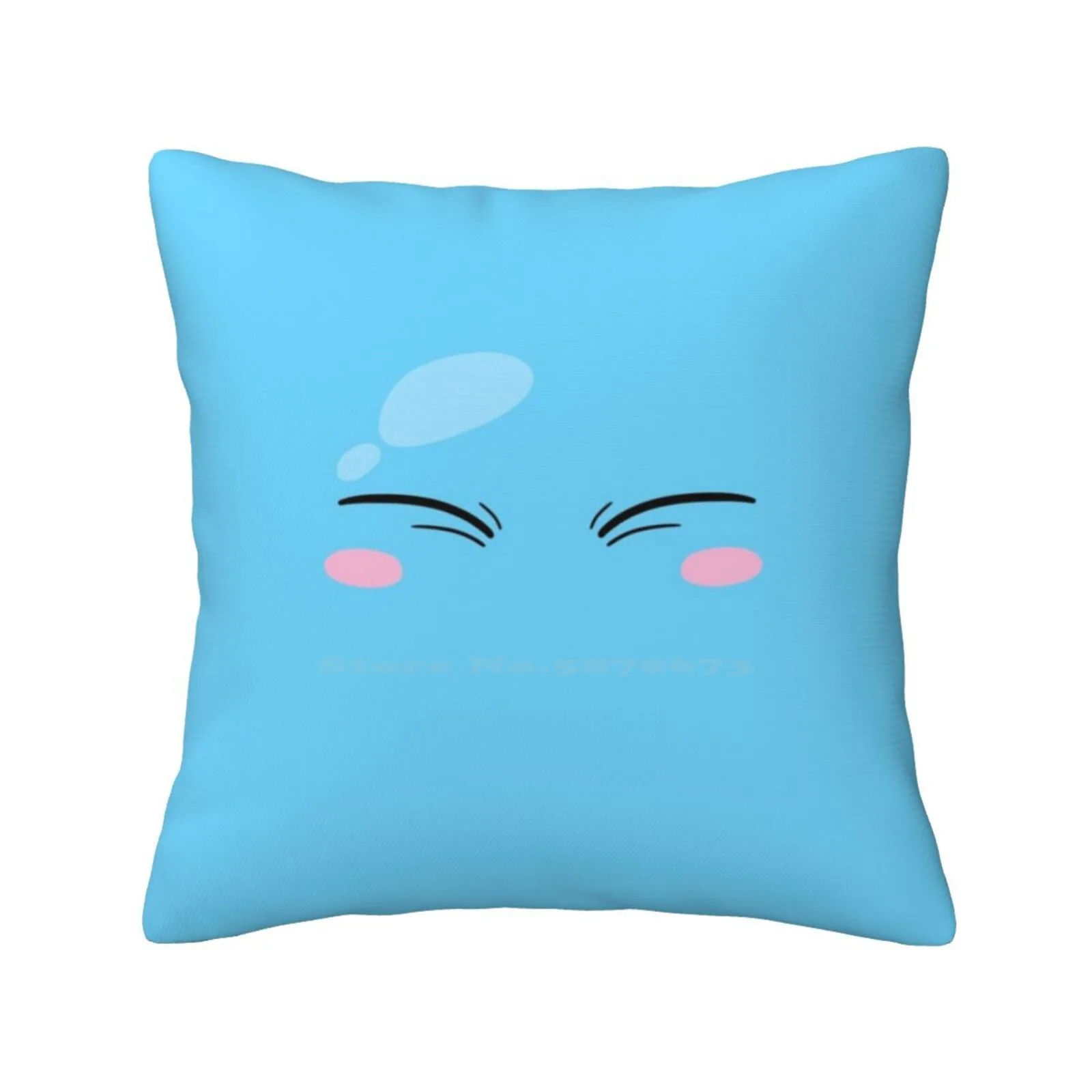 Happy Rimuru Fashion Sofa Throw Pillow Cover Pillowcase That Time I Was Reincarnated As A Slime Happy Rimuru Emote Weeb Weaboo