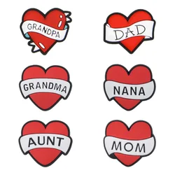 Love Shoe Charms Pvc NANA Soft Garden MOM Grandma Shoe Decoration For Her Party Gifts