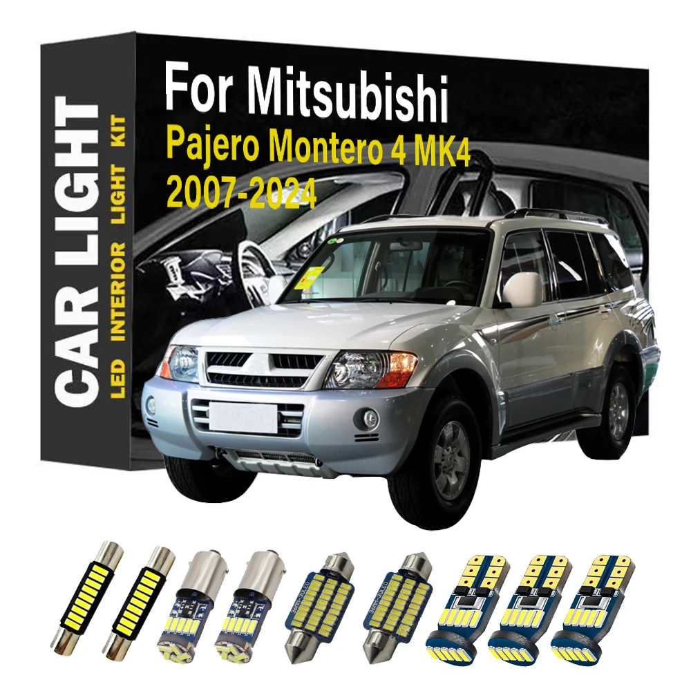 

15 шт. светодиодные лампы внутреннего освещения для Mitsubishi Pajero Montero Shogun 4 MK4 V93 V97 V98 2007-2021 2022 2023 2024
