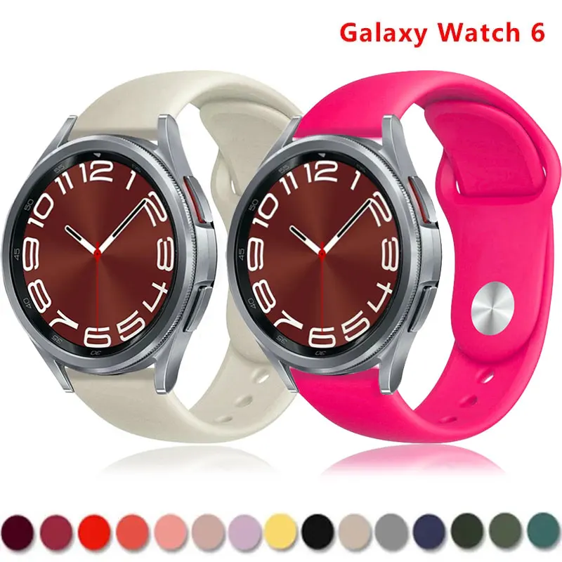 

Silicone Strap For Samsung Watch 4 5 6 44mm 40mm Classic 47mm 43mm 42 46mm Sport Bracelet Galaxy Watch 5 Pro 45mm Band 20mm 22mm