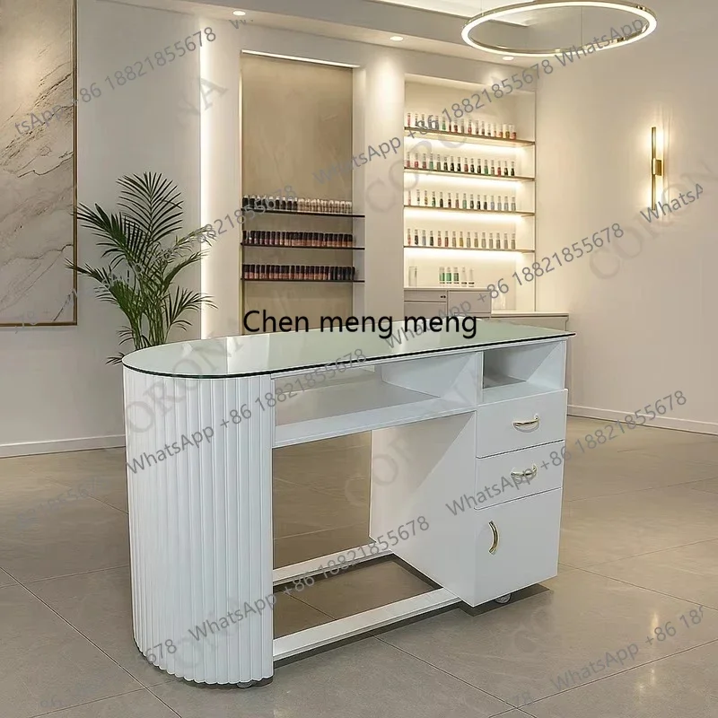 

Custom Color Professional Nail Tech Table Manicure Tables with Dust Collector