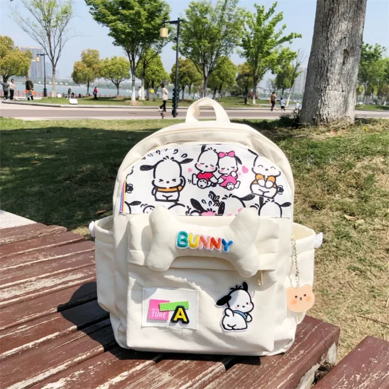 Sanrio New Pacha Dog Student Schoolbag Cute Cartoon Large Capacity Children's Lightweight Casual Backpack