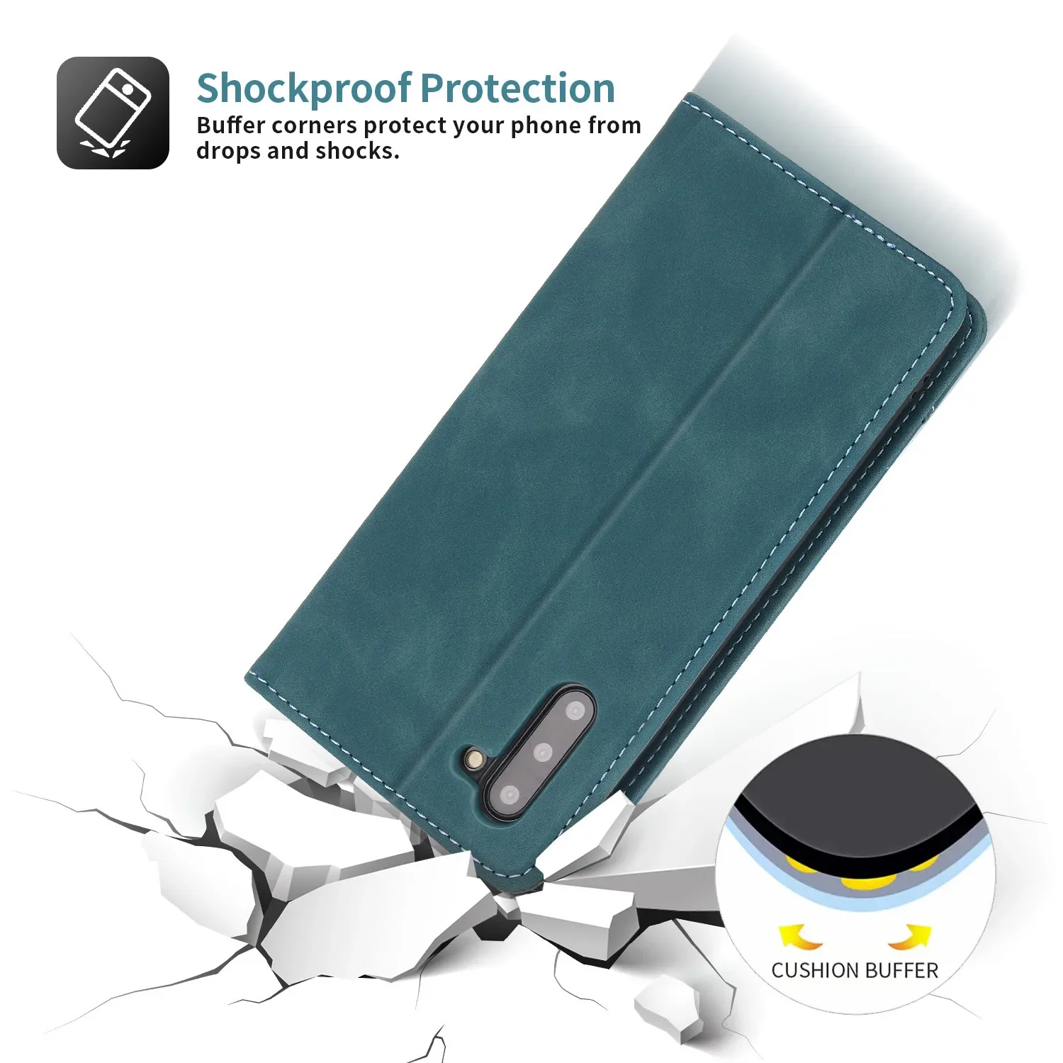 حافظة جلدية لهاتف سامسونج جالاكسي S9 Plus S10 S20 FE S21 S22 S22 S23 S24 نوت 9 10 نوت 20 حافظة مغناطيسية للغاية