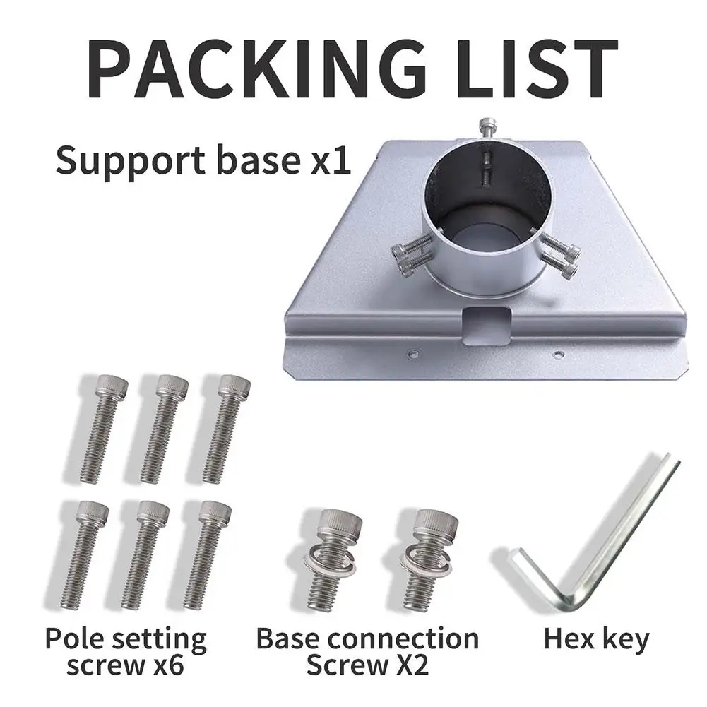 For Starlink Gen 3 Pipe Adapter Aluminum Roof Mounting Stand Fixed Connector For Star Link Gen 3 Standard Mount Plate Sets