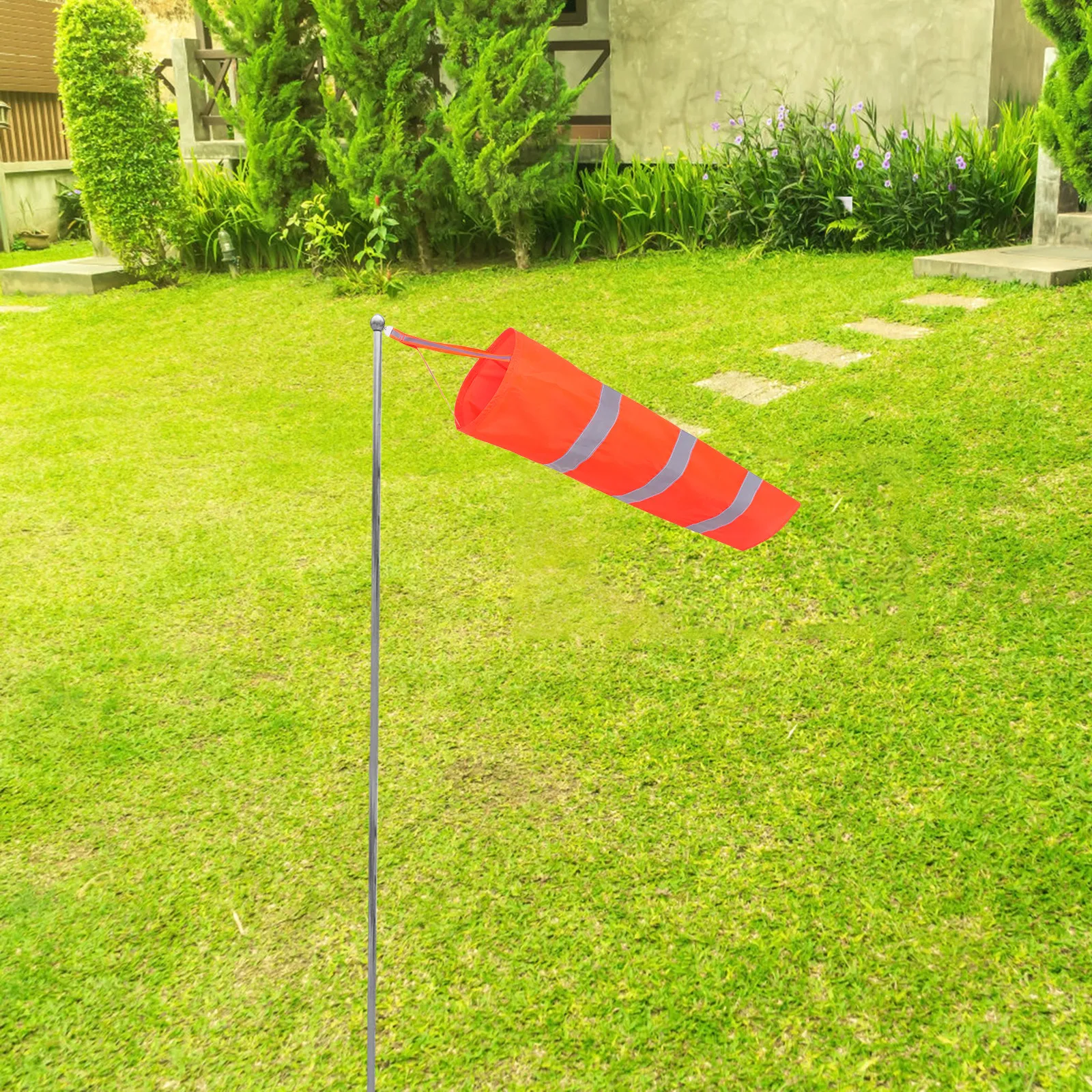 2Pcs Waterproof Reflective Orange Windsock High Visibility Wind Direction Indicator Outdoor Yard Garden Airport Construction