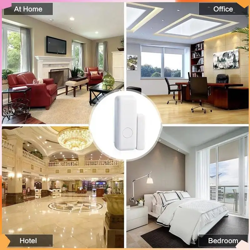 

B94A 4X Smart Window And Door Sensor Door Sensor Detector 433Mhz Door And Window Alarm ,For Home Hotel