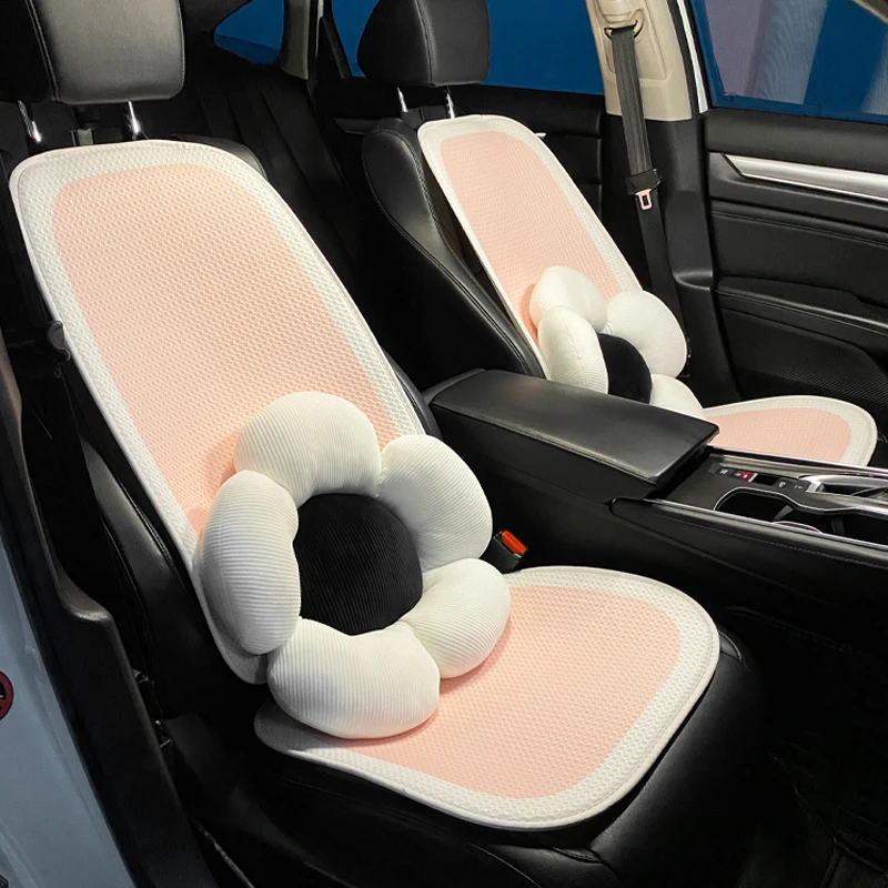 

New Arrival Ice Silk Four Seasons Girl Pink Universal Comfortable Car Interior Decorations Car Seat Cushion Simple Fashion