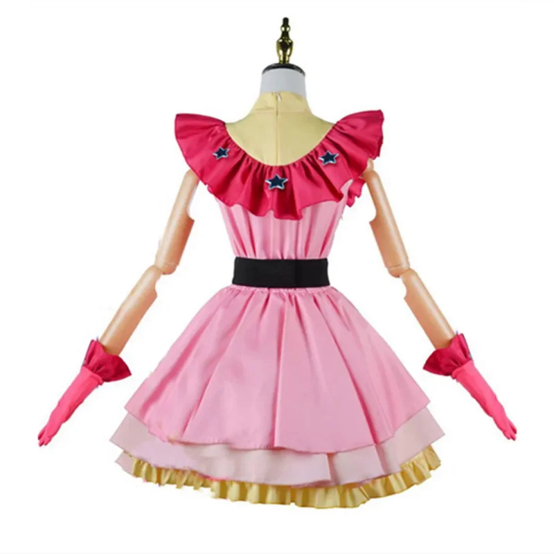 Anime OSHI NO KO Bei Hoshino Cosplay Kostüm Lolita Rosa Kleid Rock Anzug Halloween Rolle Spielen kleidung Für Mädchen Frauen