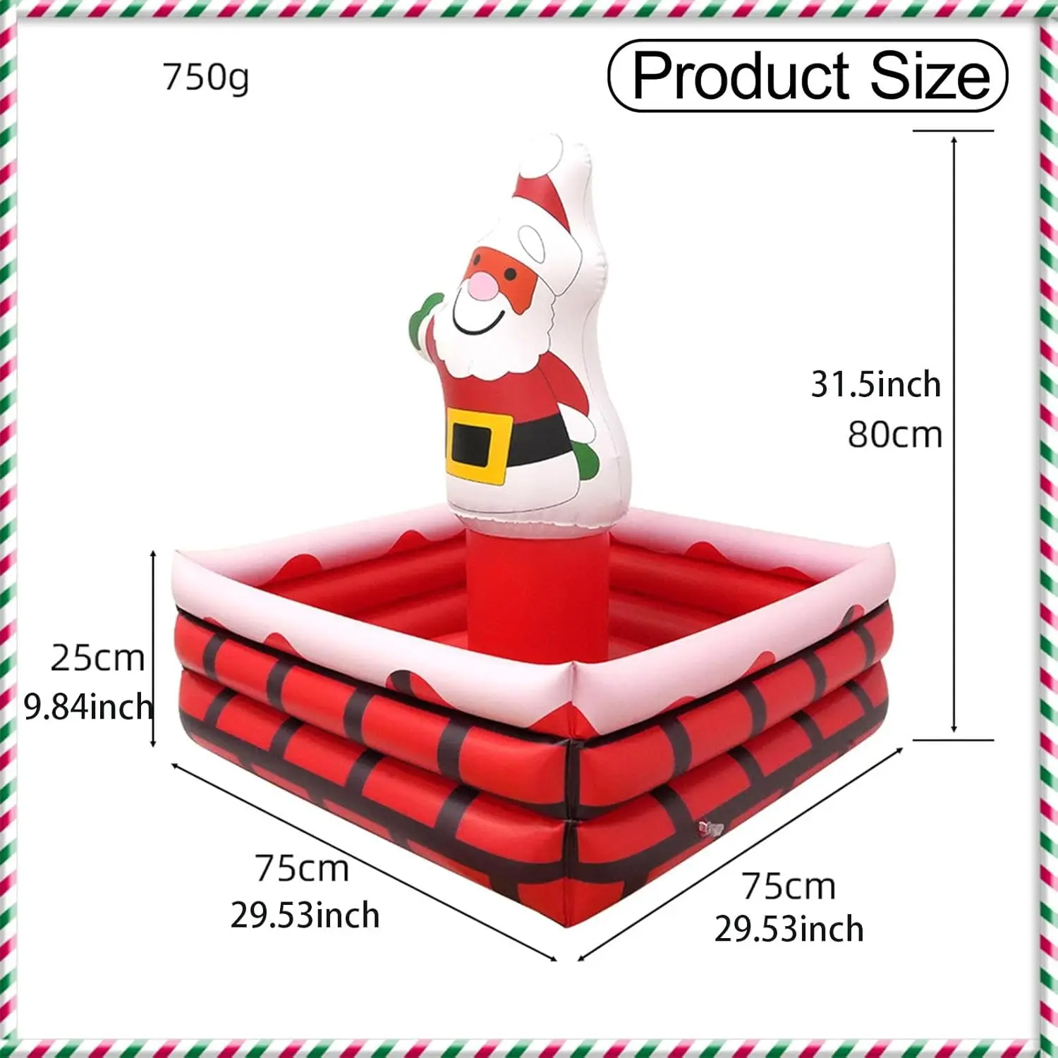 Refrigerador inflável de bebidas de natal, recipiente de balde de gelo de papai noel para acampamento, formatura, brinquedos de festa em casa ao ar livre