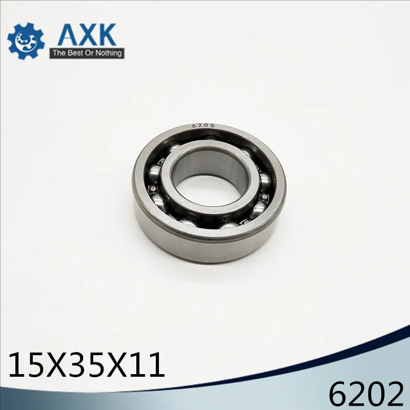 6202 Bearing 15*35*11 mm ABEC-3 P6 ( 4 PCS ) For Motorcycles Engine Crankshaft 6202 OPEN Ball Bearings Without Grease