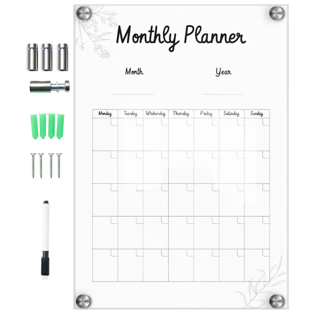 

Hanging Acrylic Board Sign Wall Mounted Transparent Message Board for Home Office Cafe Decor Acrylic Hanging Wall-Mounted Sign