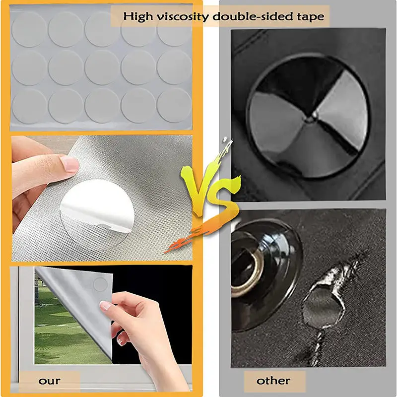 Removable  Light Blocking Darkest Window Film Cloth DIY Total Blackout Glass Privacy Darkening Window Sticker HeatInsulation