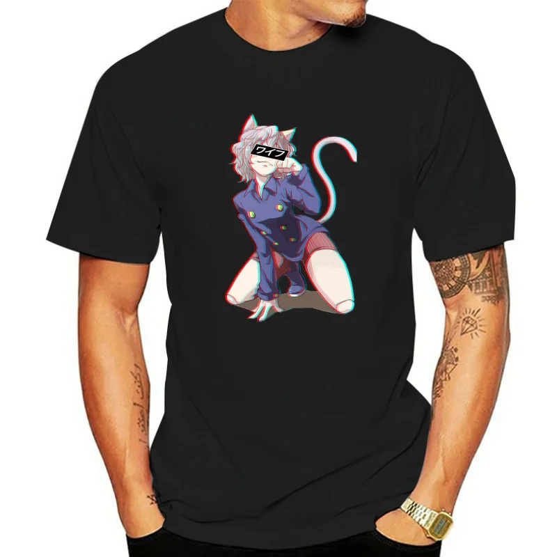 Hunter X Hunter Vaporwave Neferpitou Pitou Glitch Printed Men'S T-Shirt Trendy Streetwear Tee Shirt