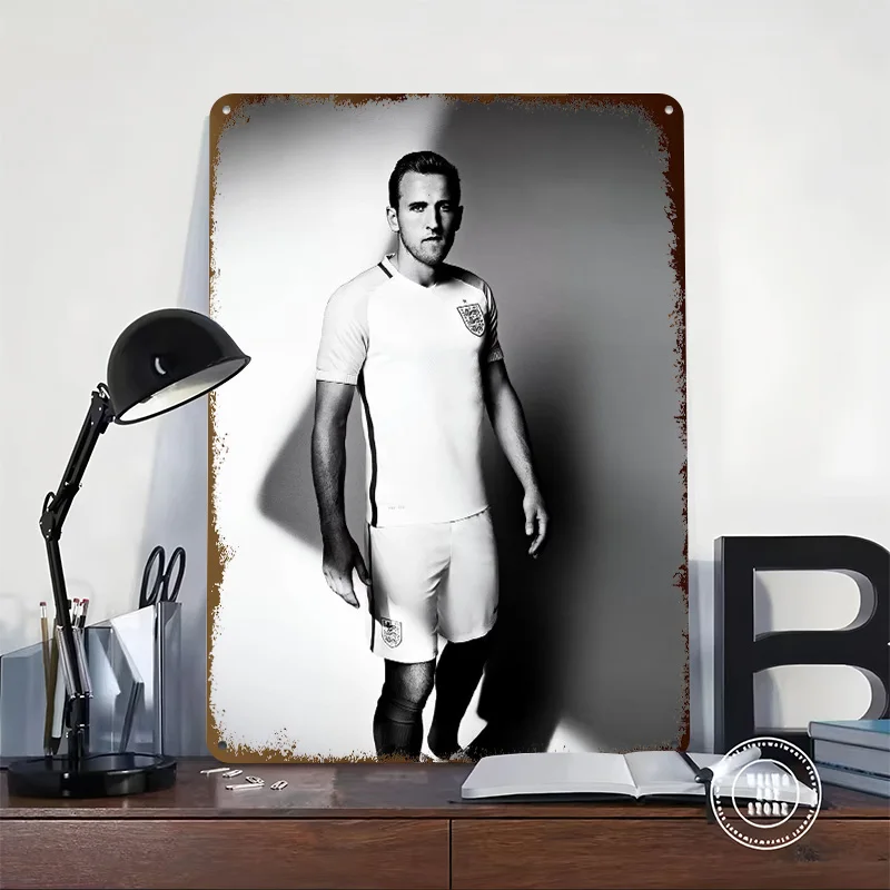 Harry Kane Tinplate Poster Customized Wall Art Vintage Metal Signs Retro Tin Plaque for Bedroom Decoration Room Accessories Home