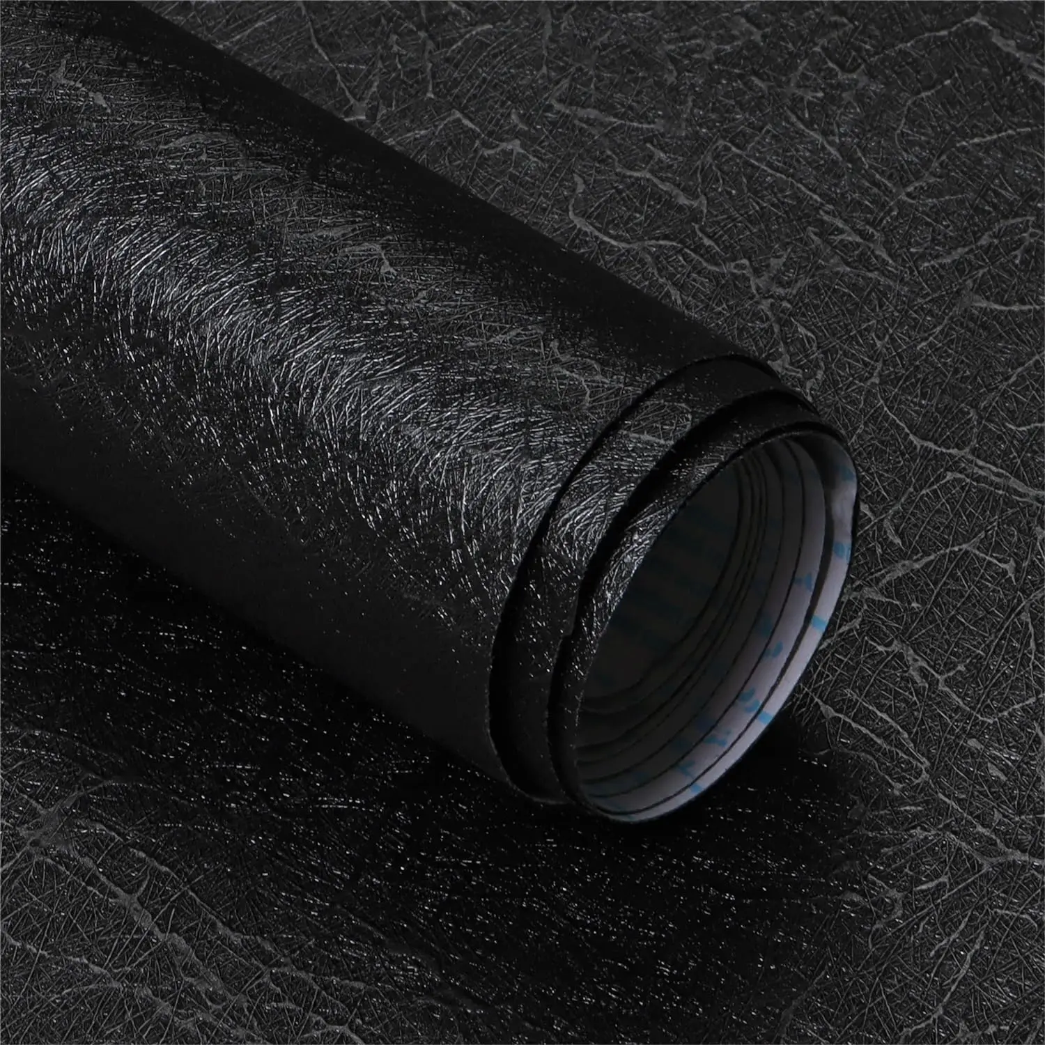 Black Silk Contact Paper, Home Decor, Paper Textured Self-Adhesive Wallpaper For Cabinet Table Chair Room Backdrop Renovation
