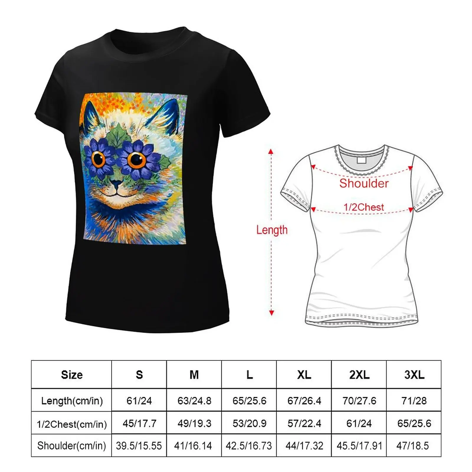 “Cat With Blue Petals” by Louis Wain T-Shirt cute clothes cute tops aesthetic clothes tops clothes for woman