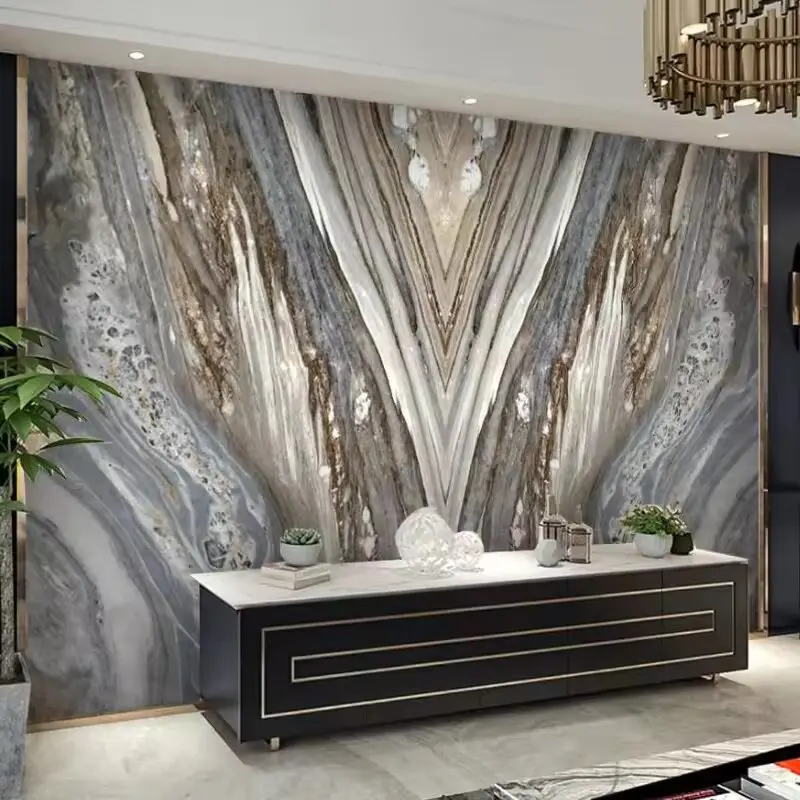 

Настенная бумага на заказ, 3D мраморная плитка, текстура, фотообои, современный роскошный отель, спальня, гостиная, ТВ-фон, украшение дома