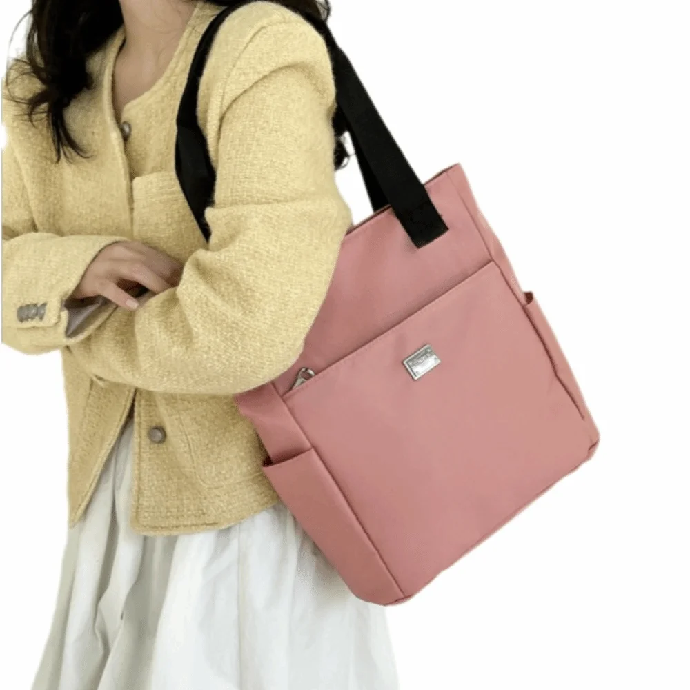 

Versatile Nylon Shoulder Bag Elegant Simple Tote Bags Practical Unique Large Capacity Handbag Work Use