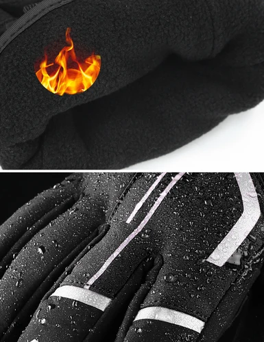 Imagen 2 del producto INBIKE-guantes térmicos para ciclismo de invierno, almohadilla de Gel, para bicicleta de montaña y carretera, para deportes al aire libre, accesorios a prueba de viento