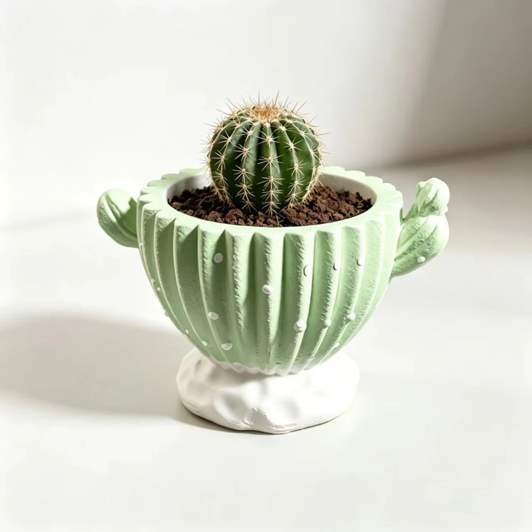 Cactus Succulent Pot Silicone Mold Easy Demold For DIY Flower Pot Concrete Storage Jar Plaster Candle Cup Pen Holder Home Decor view 5