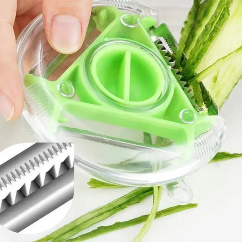 New Stainless Steel Multifunctional 3 IN 1 Vegetable Fruits Peeler Shredder Shredded Peeling Artifact Kitchen Tool Accessories