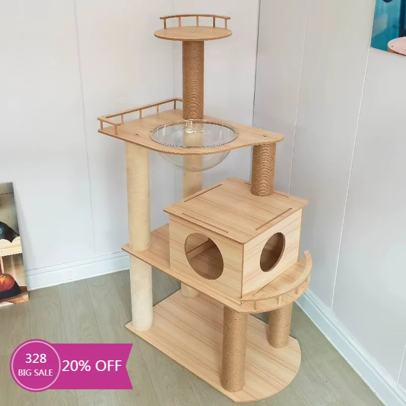 Wall Mounted Floating Cat Shelves Natural Wood Minimalist Cat Perch Steps Customizable Furniture