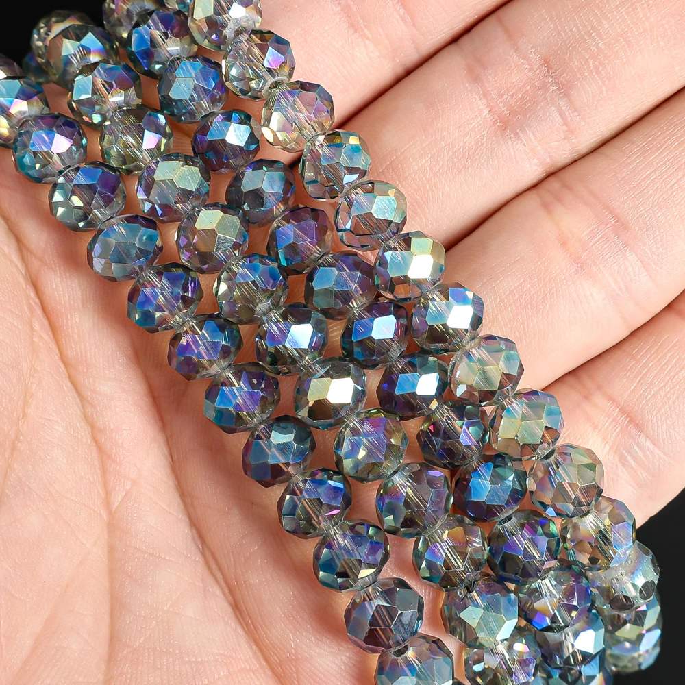 

Aurora Borealis AB Effect Faceted Glass Beads Uniform Multi-Faceted Cut Premium Loose Beads Supply For Jewelry Making DIY 6/8mm
