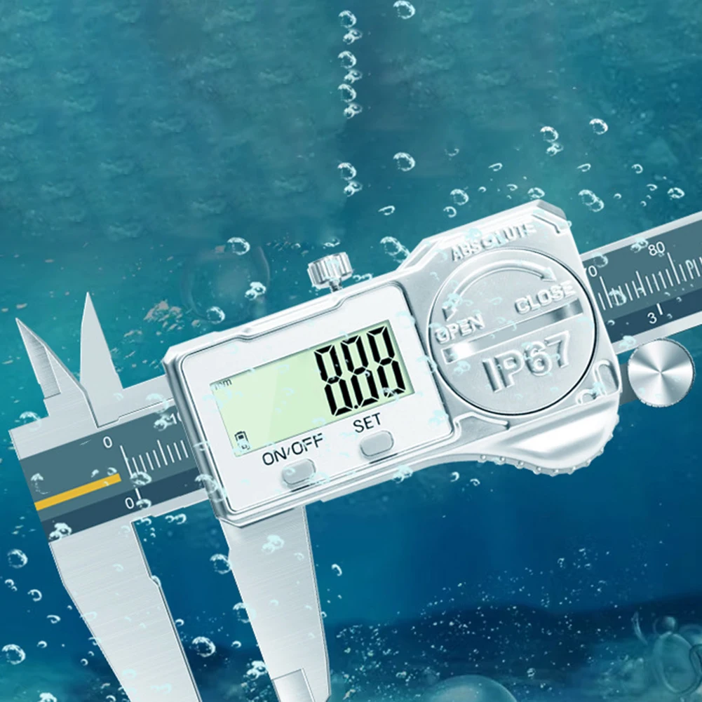 1PCS 0-150mm IP67 Digital Caliper Vernier Calipers Micrometer Electronic Vernier Caliper Measuring Tool With LED Display