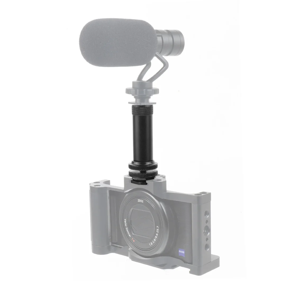 Aluminium-Verlängerungsstange mit Dual-Muttern und 1/4-Zoll-Halterung für Kamera, Live-Streaming, Studiofotografie, LED-Ringlicht-Halterung – Detail 9