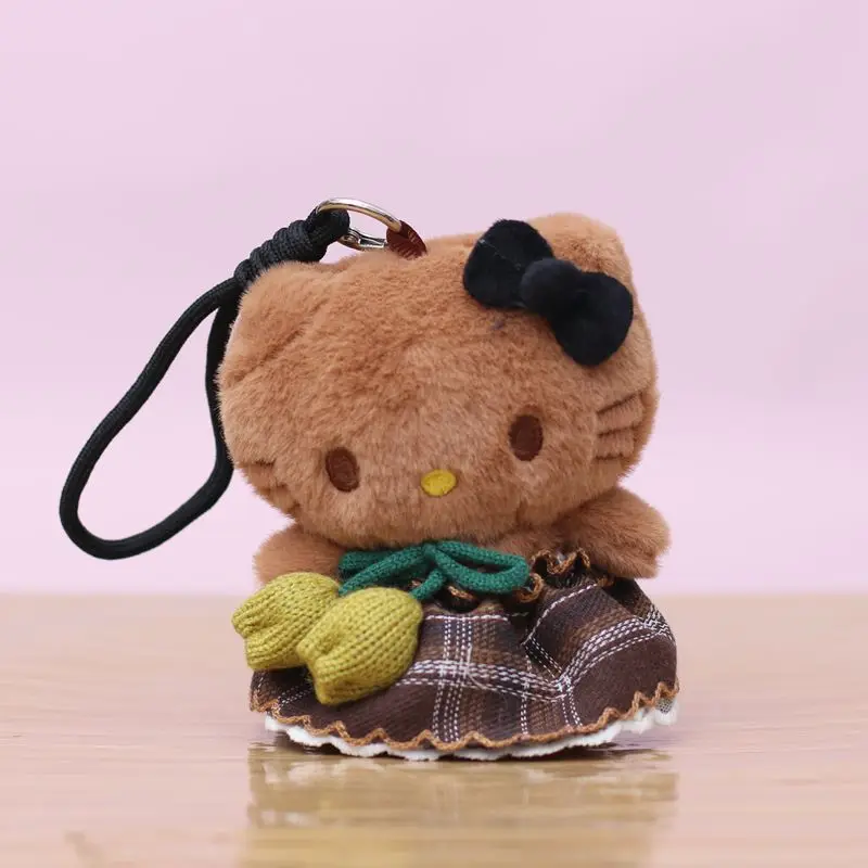 1Pcs for Hello Kitty Backpack Decoration Kawaii Hello Kitty Plush Doll Keychain Toy Bag Pendant Girls Gifts