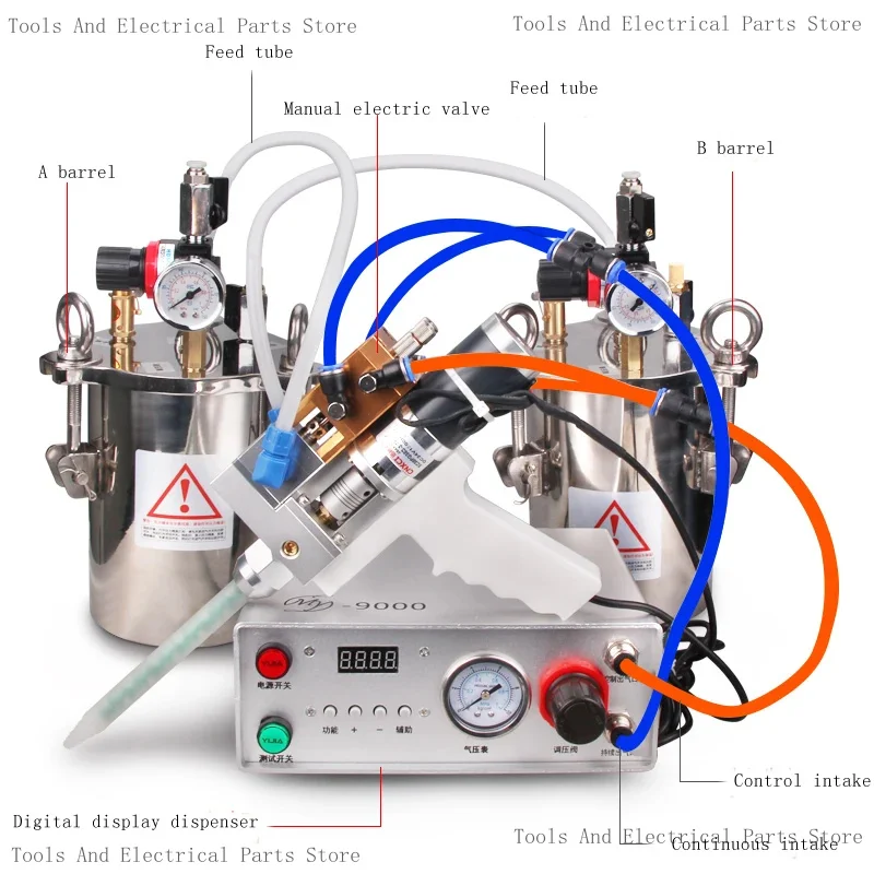 Dispenser Set, Mixing Double Ab Glue Filling With Stainless Steel Dispensing Pressure
