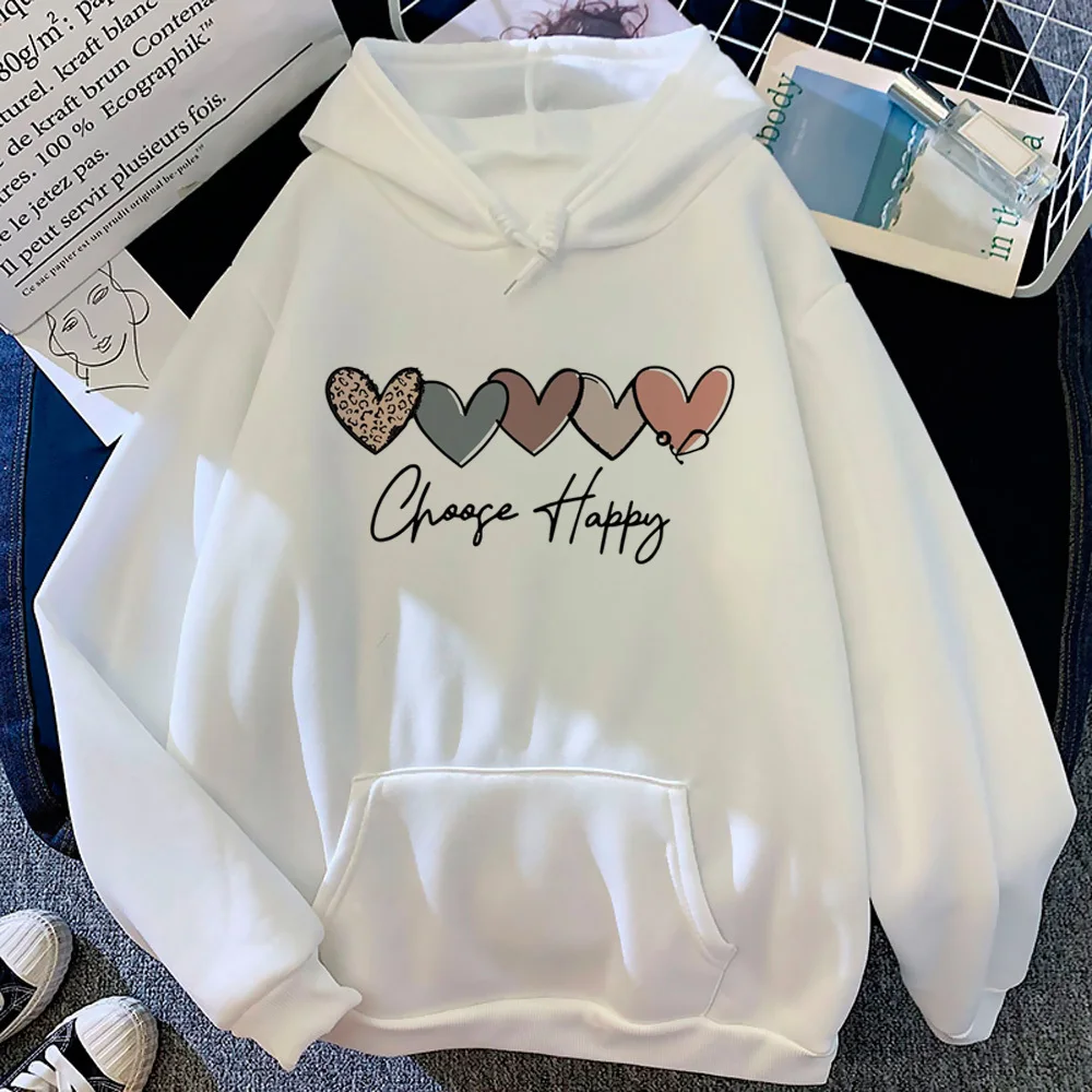 

Heart Print hoodie graphic soft fabric funny comfortable athleisure trendy girl pullover hoddie Y2K casual wear