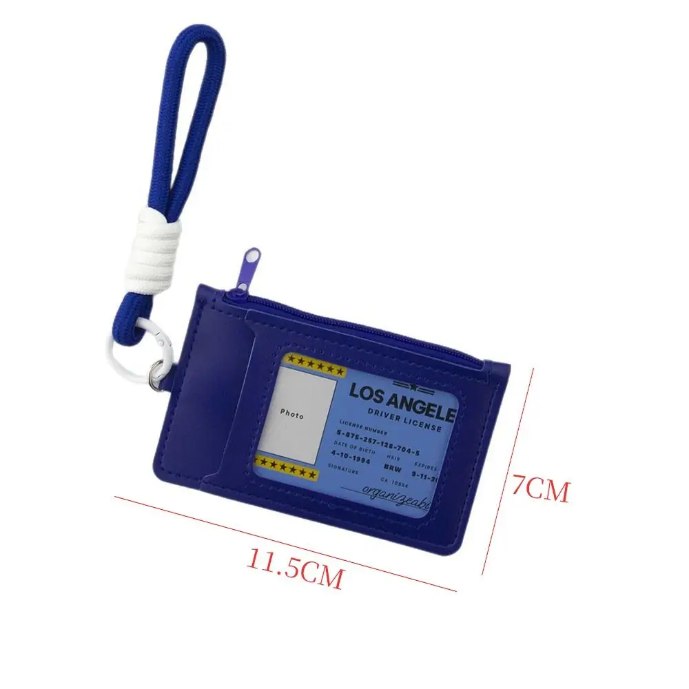 Fashionable PU Leather Card Bag Zipper Lightweight Coin Purse Large Capacity Business Card Holder for Male And Female