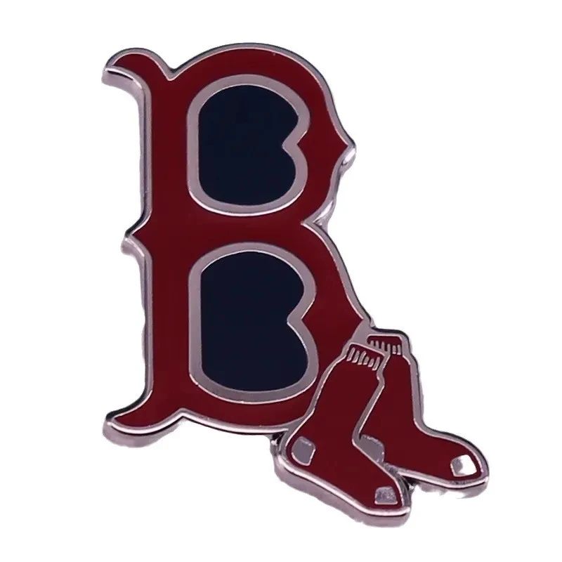 Boston The Red Sox Baseball Team Enamel Pins Metal Brooch Badge Fashion Jewellery Baseball Lover Gifts