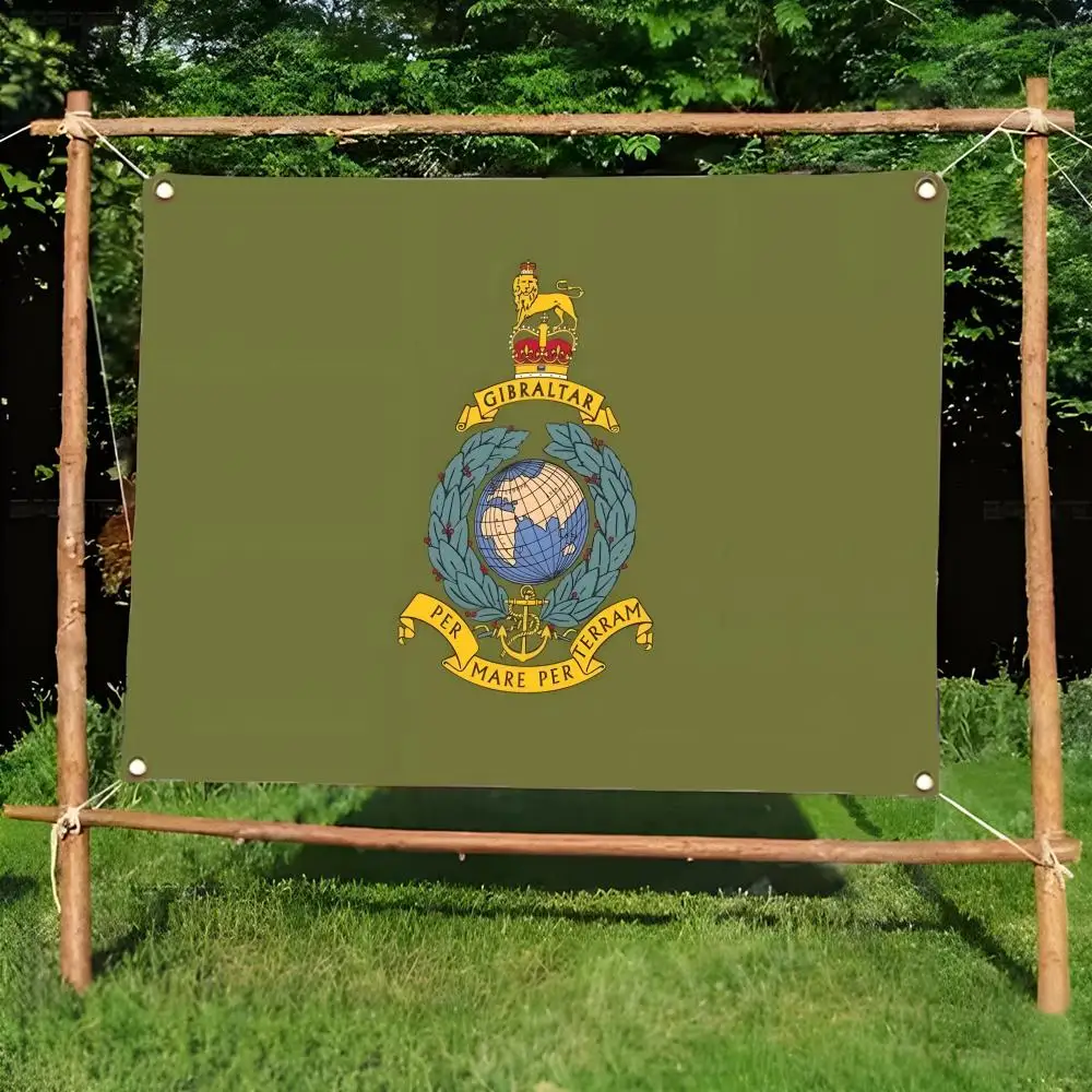 Military Commando R-Royal Marines Flags Daily four ring borderless design indoor outdoor decor easy hang install