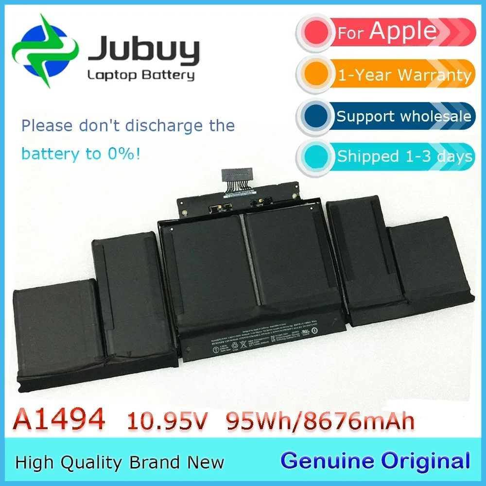 

Оригинальный аккумулятор для ноутбука A1494 10,95 В, 95 Втч для Apple MacBook Pro 15 дюймов Retina A1398, конец 2013 г., середина 2014 г. и т. д.